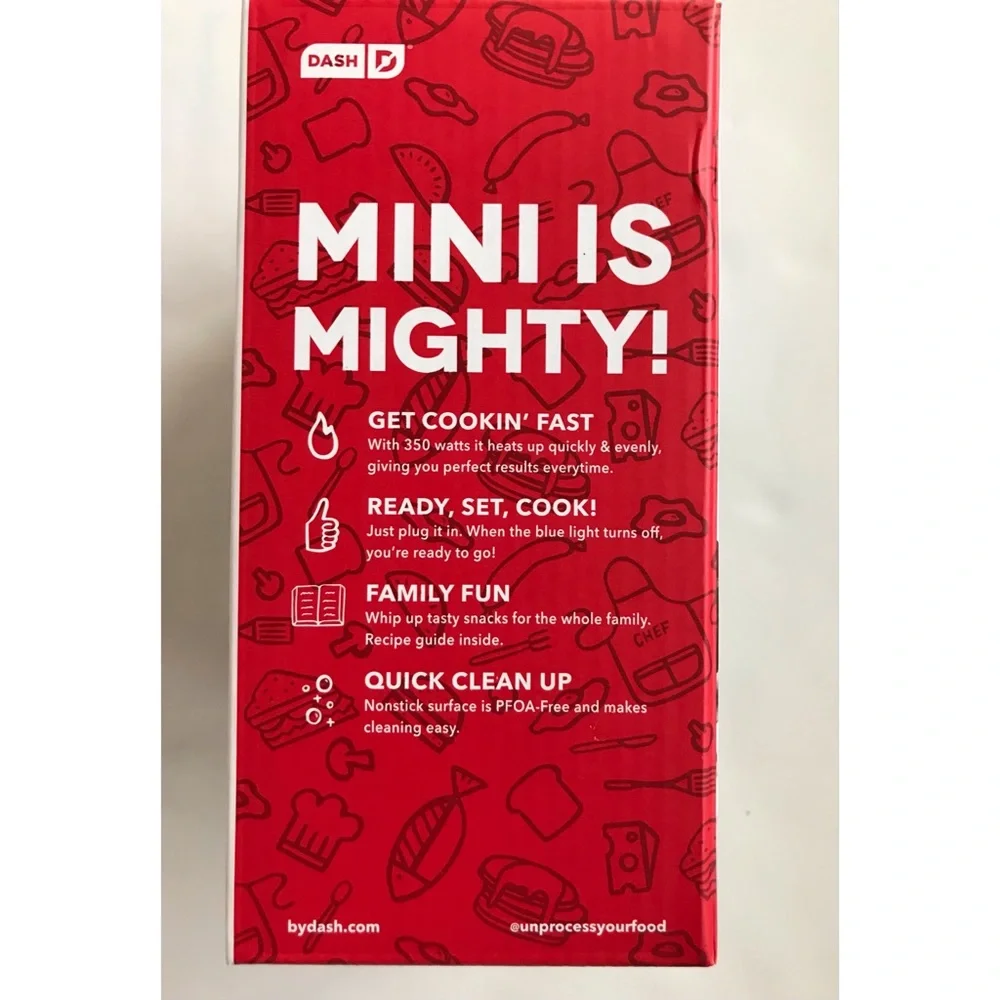 DASH Mini 4” Maker Grill Aqua 350 Watts